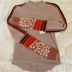 New with Tag free people waffle knit sweater.